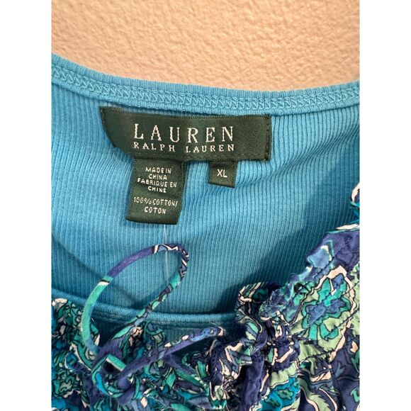 NWT Lauren Ralph Lauren Paisley Boho Blouse and Top Size XL - Picture 6 of 6